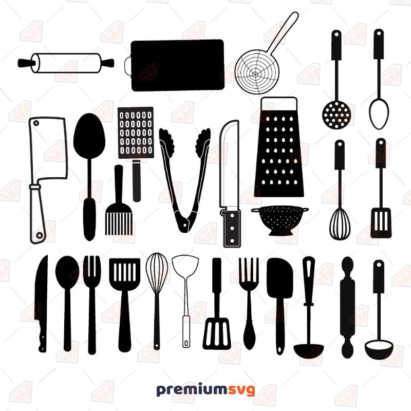 Kitchen Utensils SVG Bundle Kitchen Utensils Svg