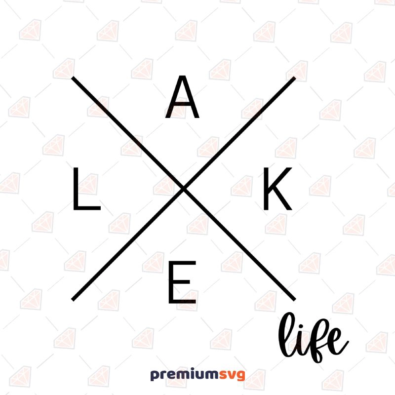 Lake Life SVG, Lake Life Cross Arrow SVG Cut File Camping SVG Svg