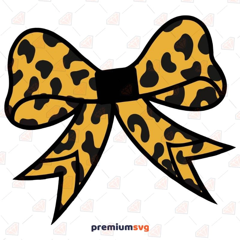 Leopard Bow Tie SVG Leopard Print SVG Svg