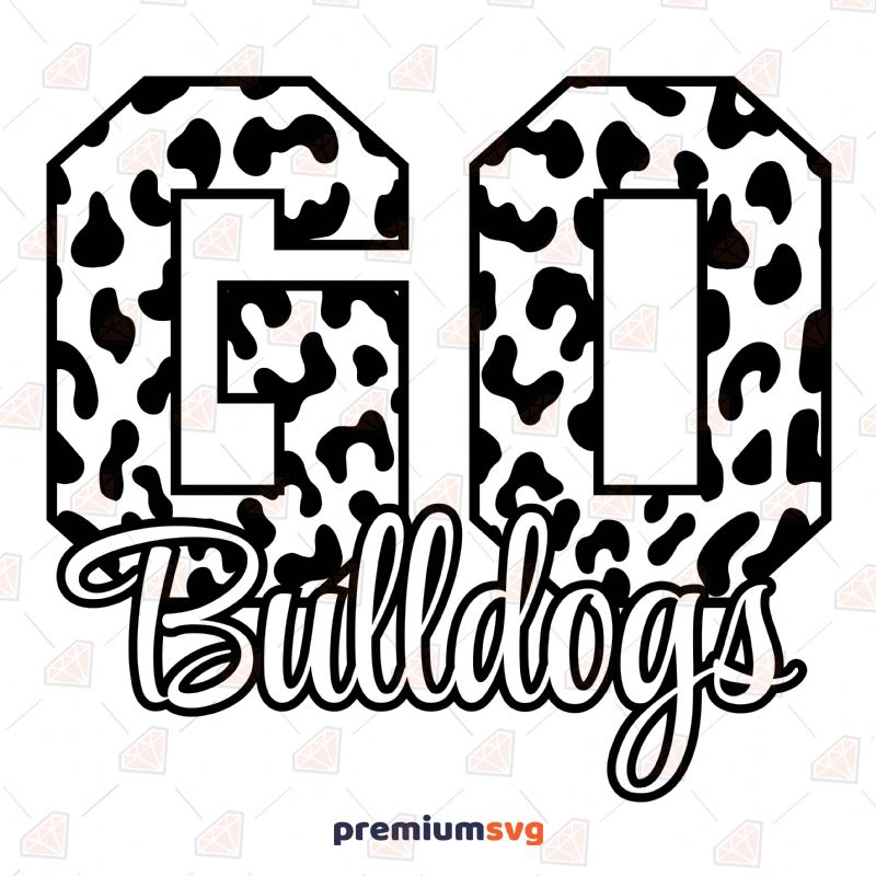 Leopard Go Bulldogs SVG, Football SVG Cut File Football SVG Svg