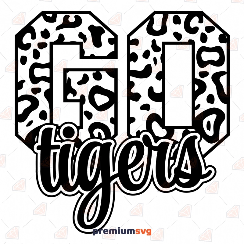 Leopard Go Tigers SVG Cut File, Instant Download Football SVG Svg