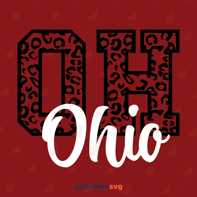 Leopard Ohio SVG, Ohio SVG for Cricut Shirt Football SVG Svg