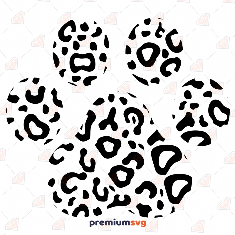 Leopard Paw SVG Cut File Dog SVG Svg