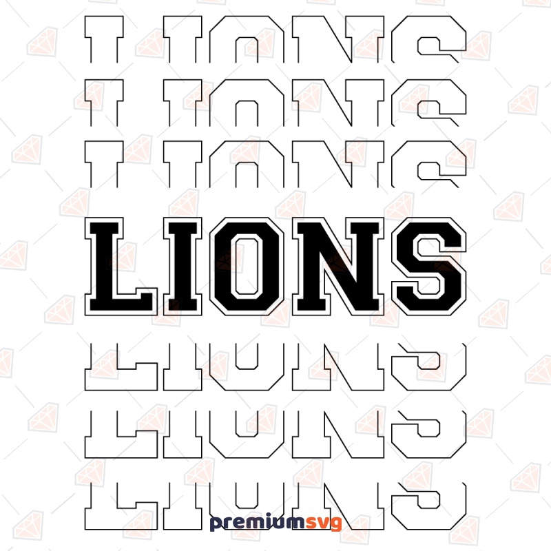 Lions SVG Design, Football SVG Wild & Jungle Animals SVG Svg