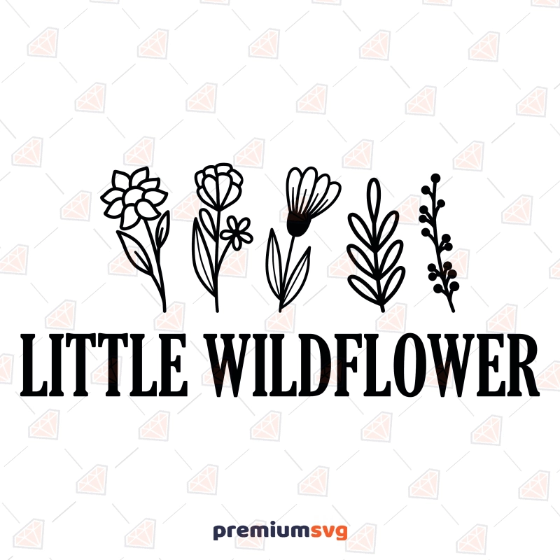 Little Wildflower SVG, Wildflower Bouquet SVG Instant Download Flower SVG Svg