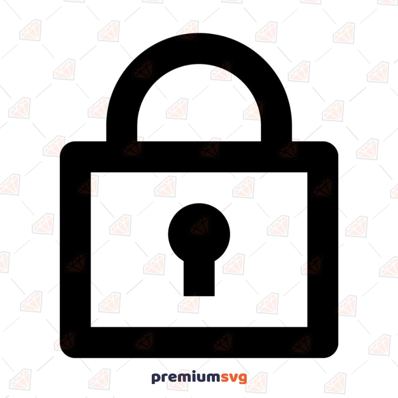 Lock Outline Icon SVG & Clipart File Icon SVG Svg