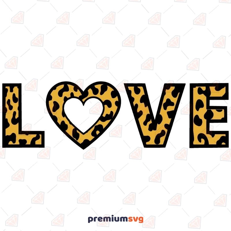 Love Leopard SVG and PNG Sublimation Sublimation SVG Svg