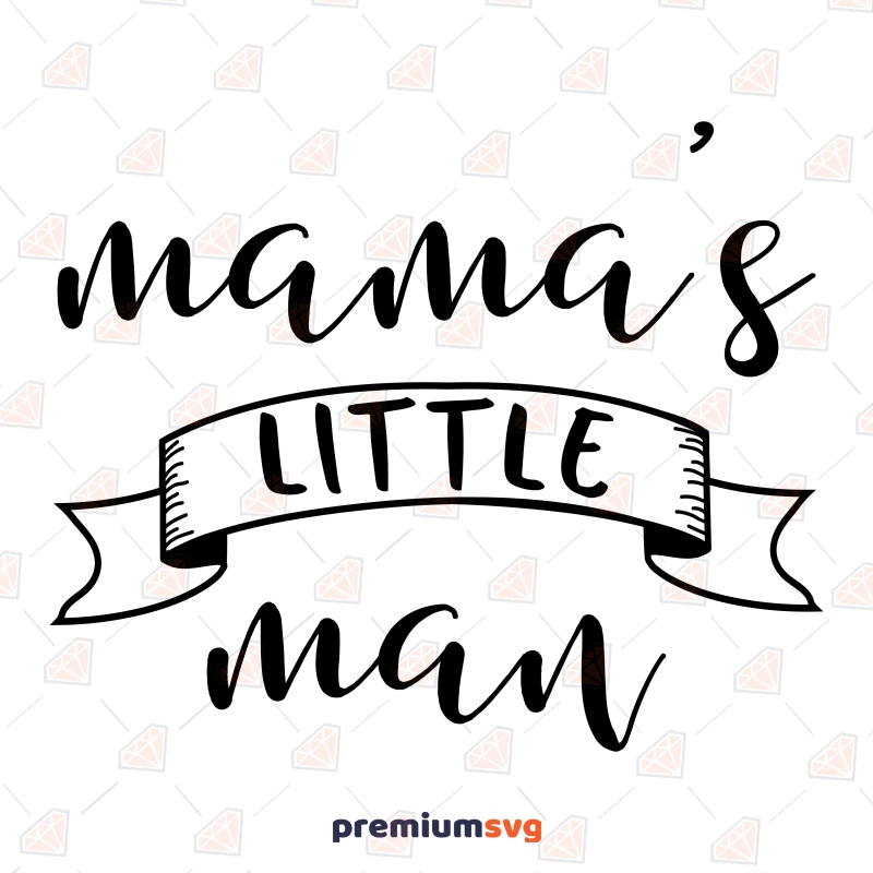Mama's Little Man SVG Design, Baby Onesie Design Baby SVG Svg