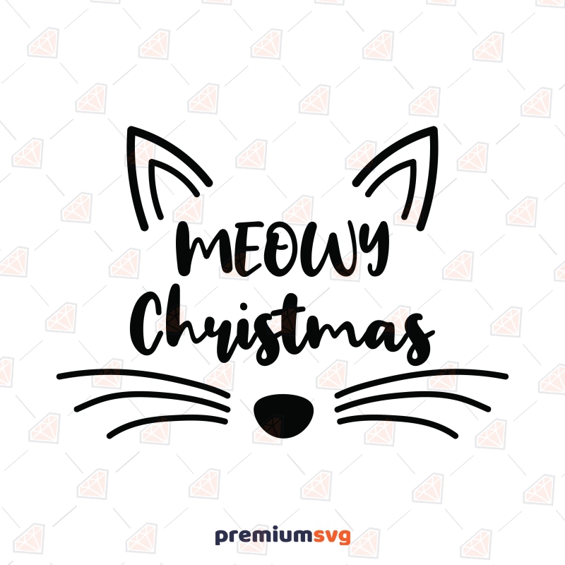 Meowy Christmas SVG, Christmas Cat SVG, Meowy Catmas SVG Christmas SVG Svg