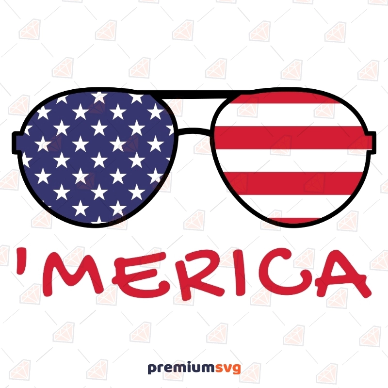 Merica Sunglasses SVG | 4th of July Sunglasses SVG 4th Of July SVG Svg