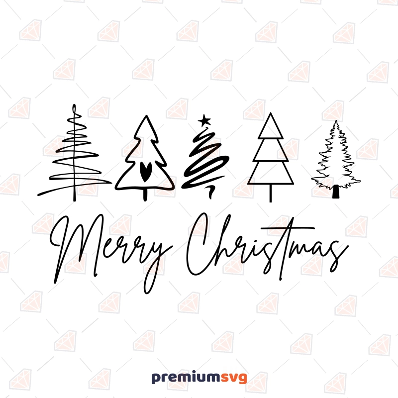 Merry Christmas Tree SVG Design For Shirt Christmas SVG Svg