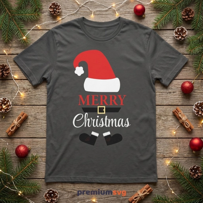 Merry Christmas Santa Claus SVG cut file for shirts, signs, and gift bags