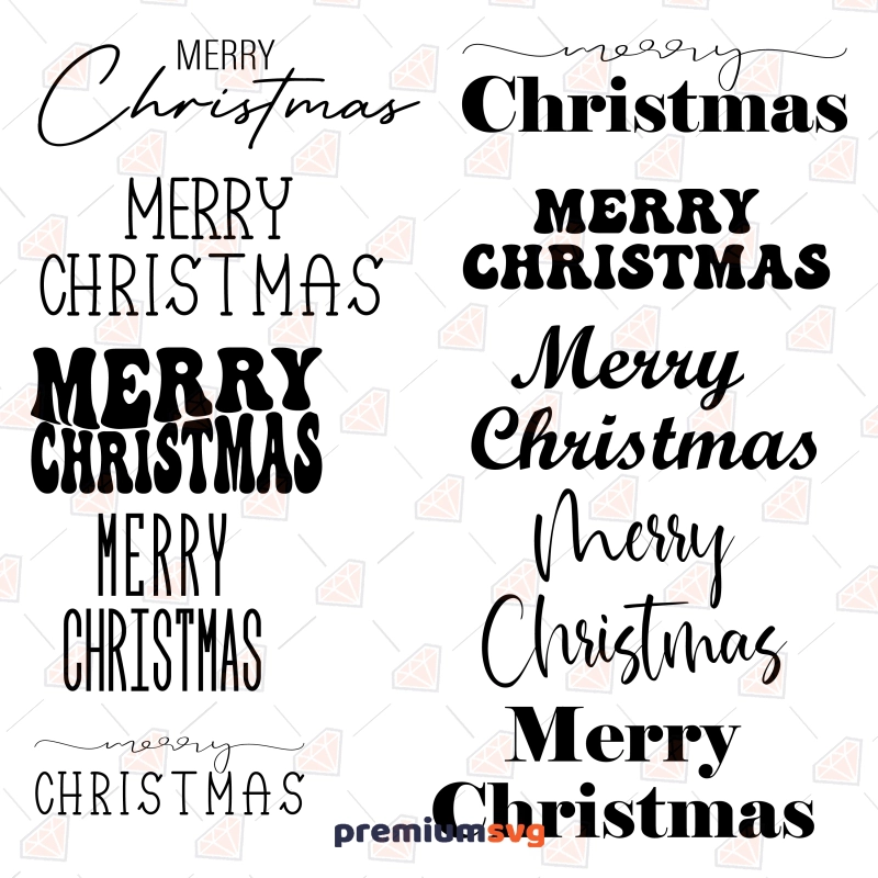 Merry Christmas SVG Bundle, Instant Download Christmas SVG Svg