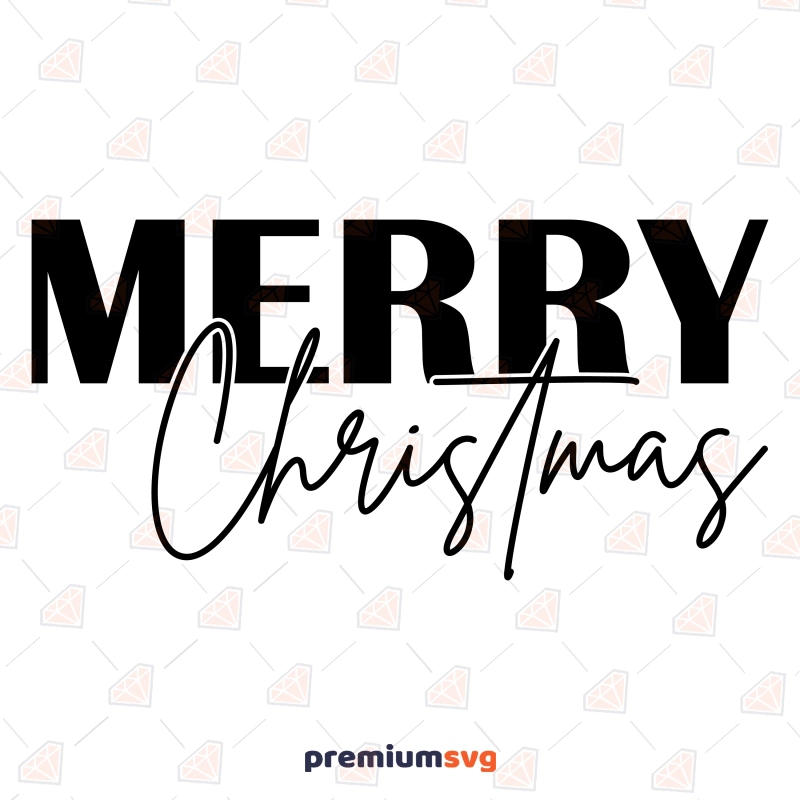 Merry Christmas SVG Cut File For Shirt, Merry Christmas Saying SVG Vector Christmas SVG Svg