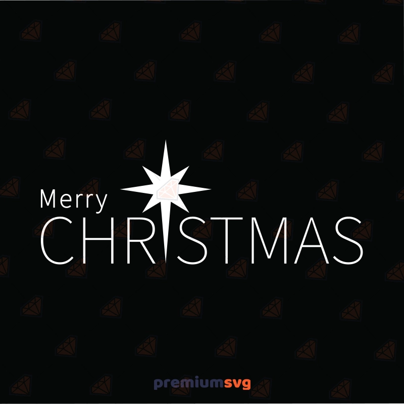 Merry Christmas SVG with North Star, Christmas Shirt SVG, Cricut Christmas SVG Svg