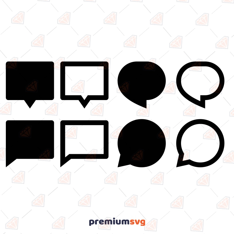 Message Icons SVG Bundle & Clipart Files Icon SVG Svg