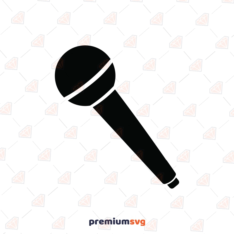 Microphone SVG Cut File, Microphone Clipart Silhouette Music SVG Svg