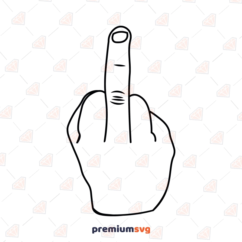 Middle Finger SVG File, F U SVG Instant Download Icon SVG Svg