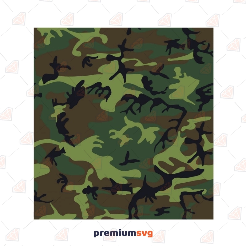 Military Camouflage Pattern SVG, PNG & JPG Files Veterans Day SVG Svg