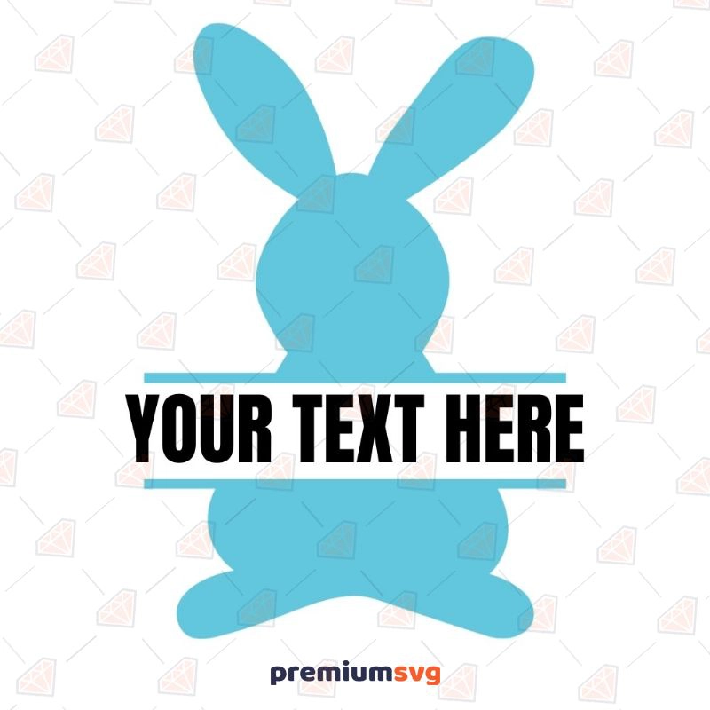 Monogram Easter Bunny Easter Day SVG Svg