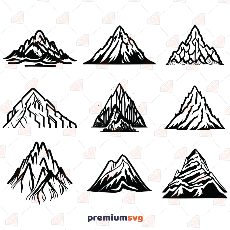 Mountain SVG Bundle, Mountain SVG Files For Cricut Camping SVG Svg