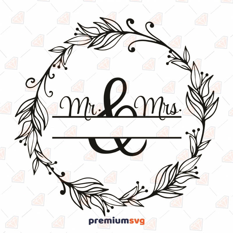 Mr and Mrs SVG, Mr and Mrs Instant Download Wedding SVG Svg