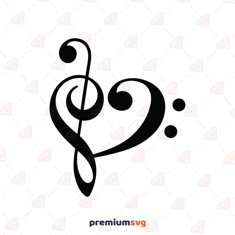 Music Note Heart SVG Music SVG Svg