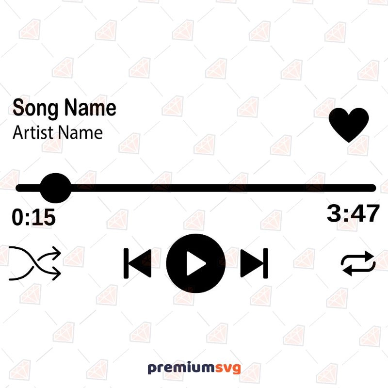 Music Player SVG, Song Template SVG Music SVG Svg