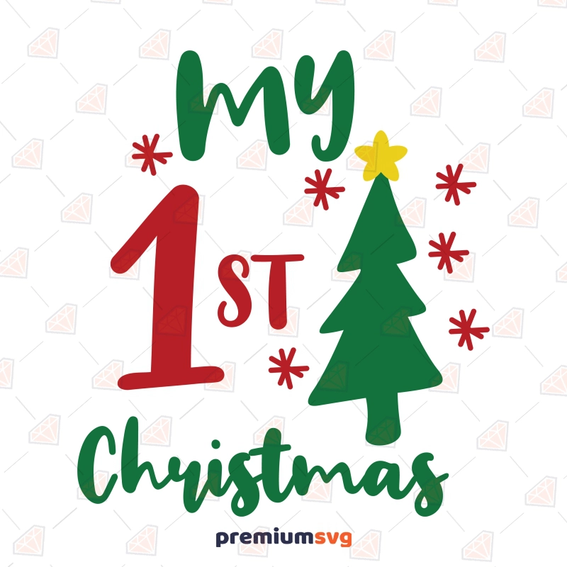 My 1st Christmas SVG, Baby's First Christmas SVG Christmas SVG Svg