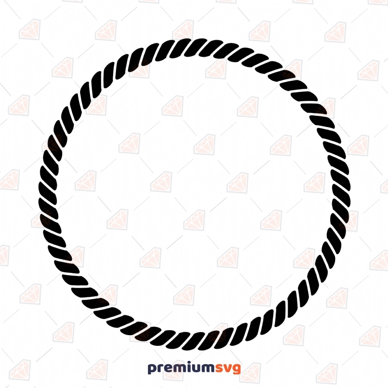 Nautical Circle Rope SVG Cut File, Nautical Rope Circle Vector Files Vector Illustration Svg