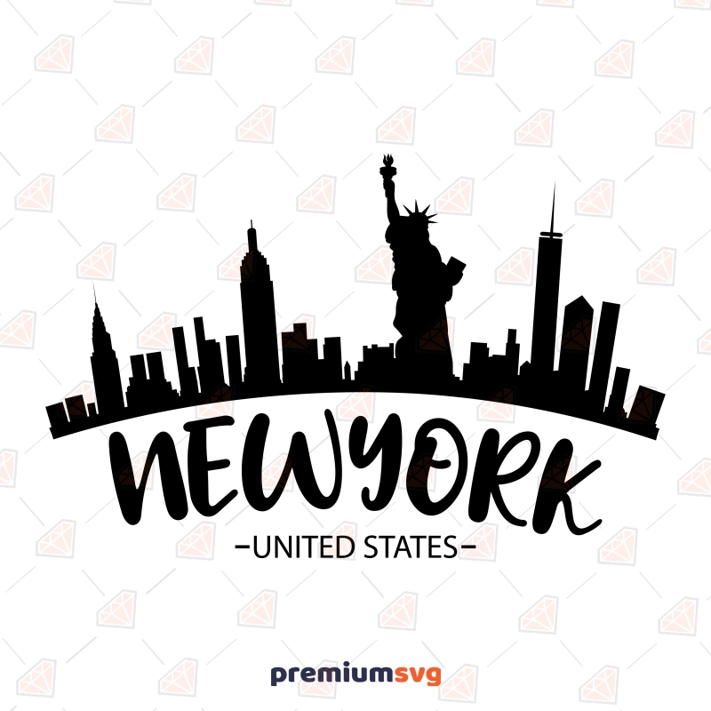 New York Skyline SVG, USA State Clipart USA SVG Svg