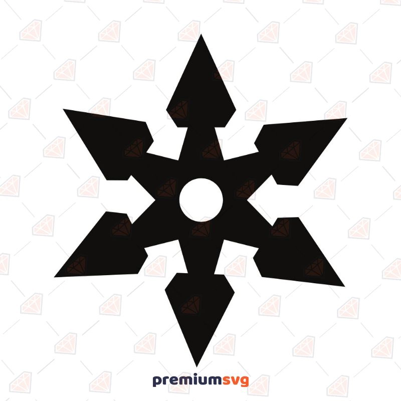 Ninja Star Shuriken SVG, Shuriken Vector, Throwing Star SVG Vector Objects Svg