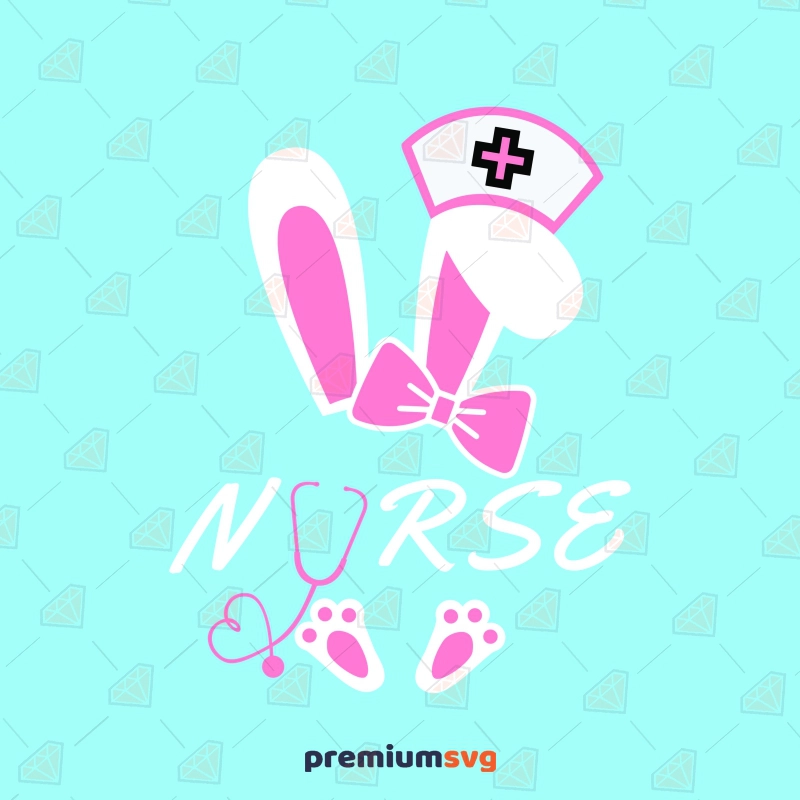 Bunny Easter Nurse SVG Nurse SVG Svg