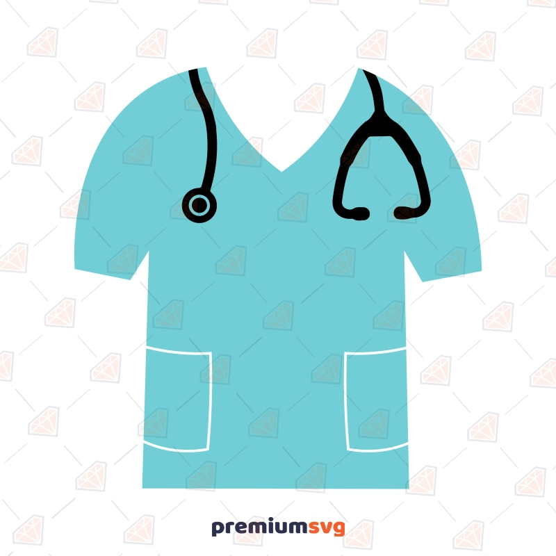 Nurse Scrub with Stethoscope SVG, Medical SVG Nurse SVG Svg