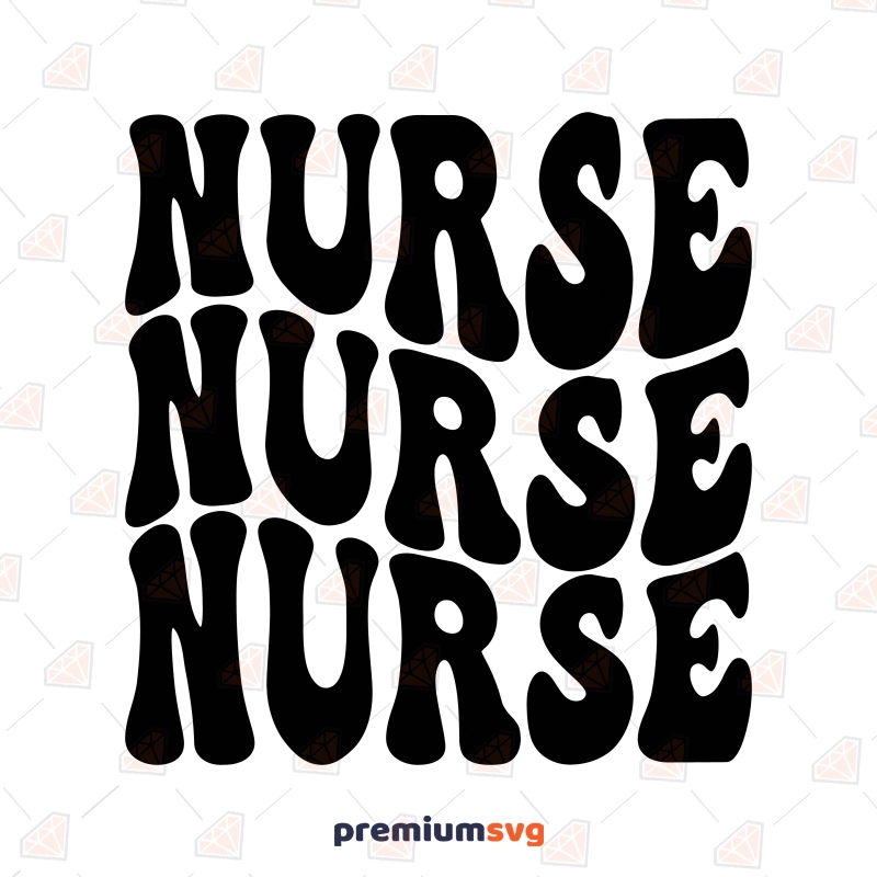 Nurse Wavy Text SVG, Sublimation Nurse SVG Svg