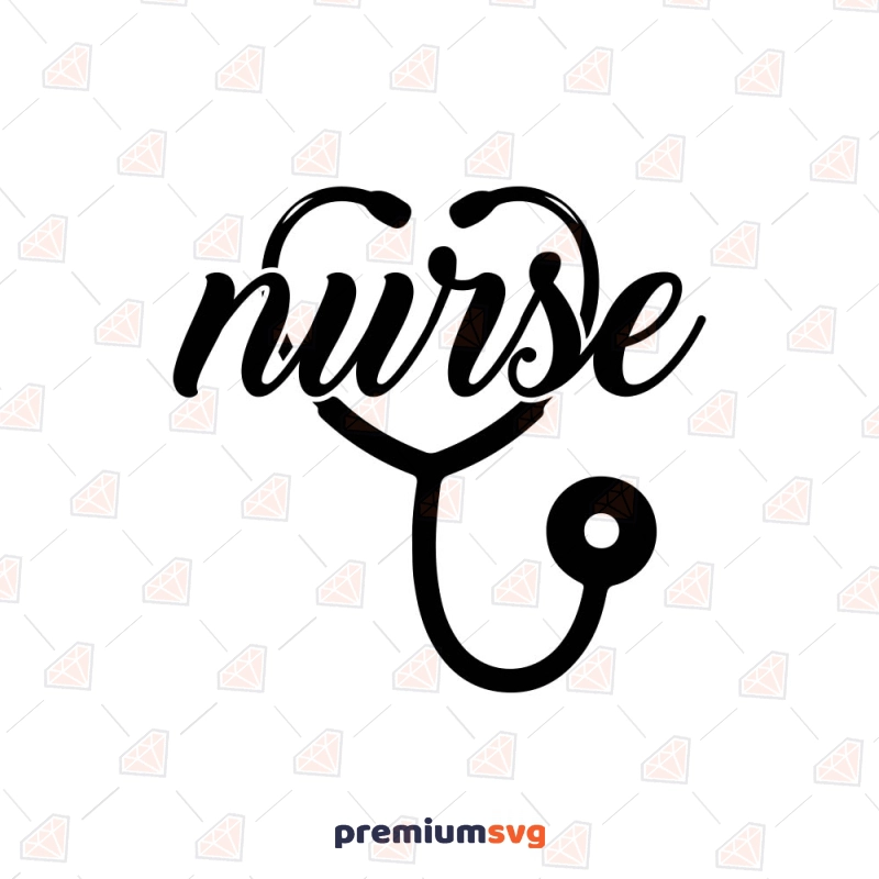 Nurse with Stethoscope SVG File, Nurse SVG Cut File Nurse SVG Svg