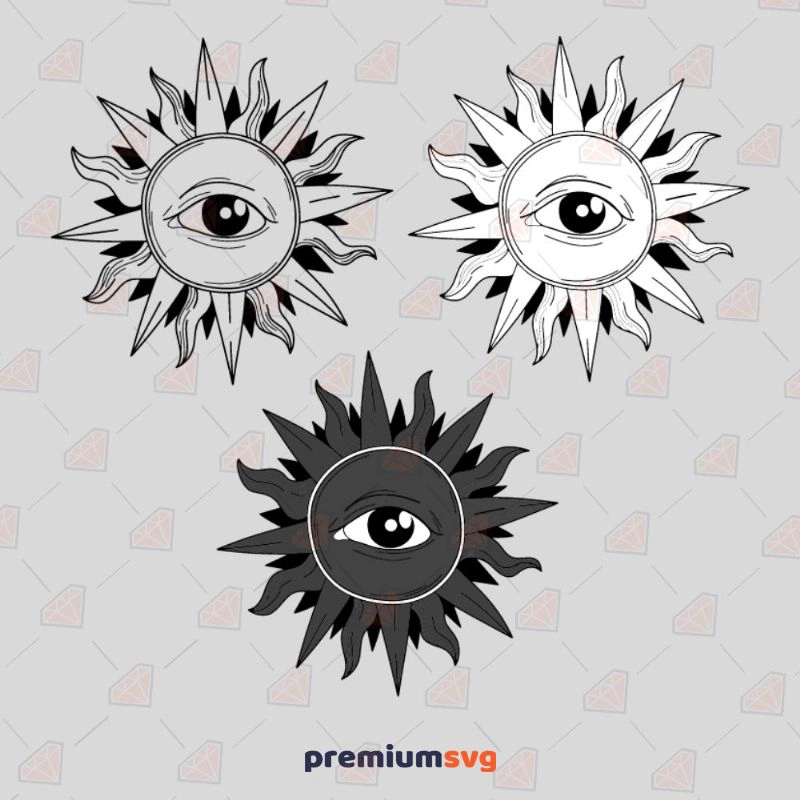 Occult Sun Bundle SVG, Sun Instant Download Summer SVG Svg