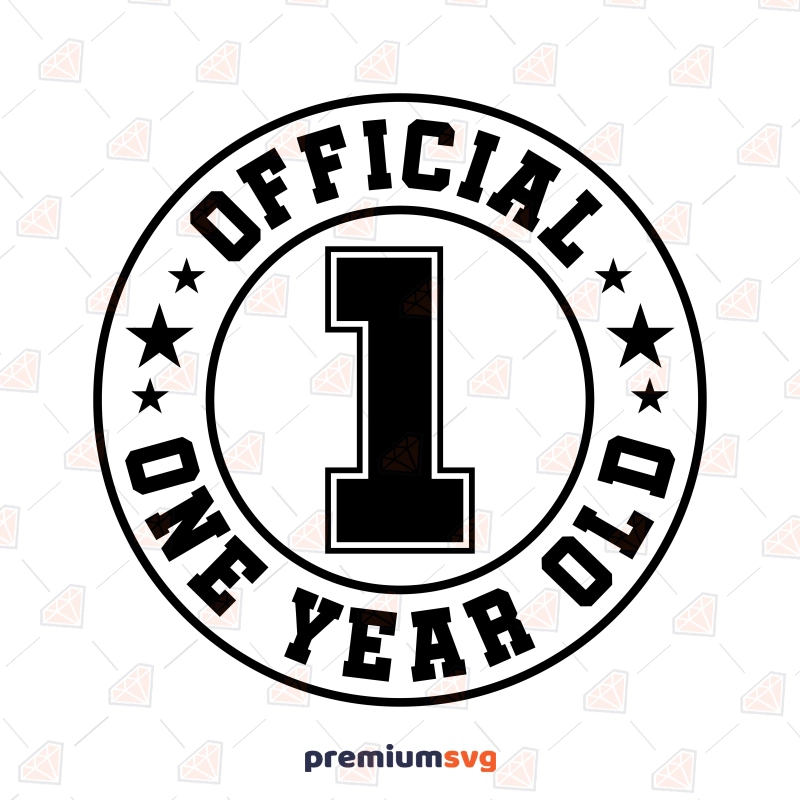Official One Year Old SVG, 1st Birthday SVG 1st Birthday SVG