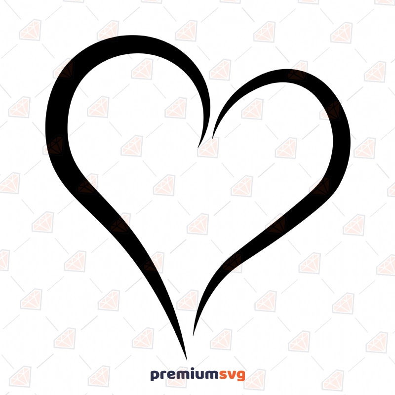 Open Heart SVG Vector Illustration Svg