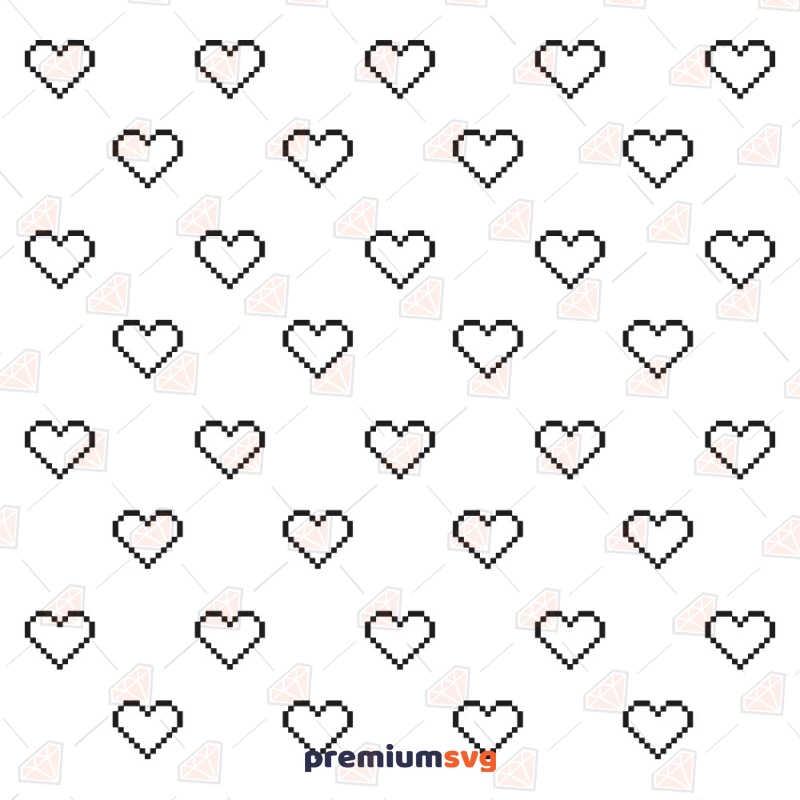 Outline Heart Pattern SVG Cut File Geometric Patterns Svg