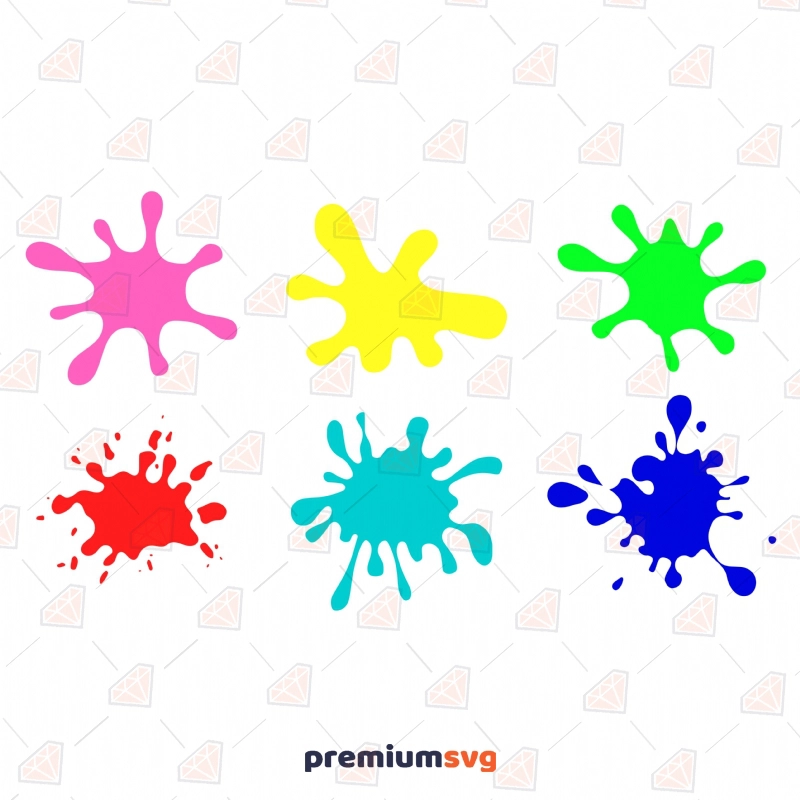 Paint Splatter SVG Bundle, Paint Splatter Vector Instant Download Vector Illustration Svg