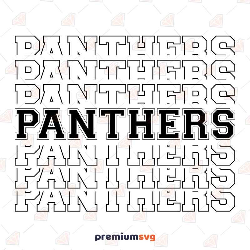 Panthers SVG Cut File, Panthers Instant Download Football SVG Svg