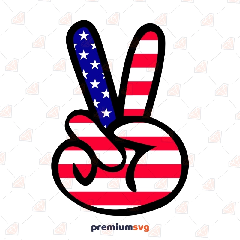 Peace Sign USA Flag SVG | 4th Of July SVG 4th Of July SVG Svg