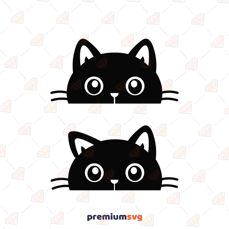 Premium Vector  Peeking cat health icon