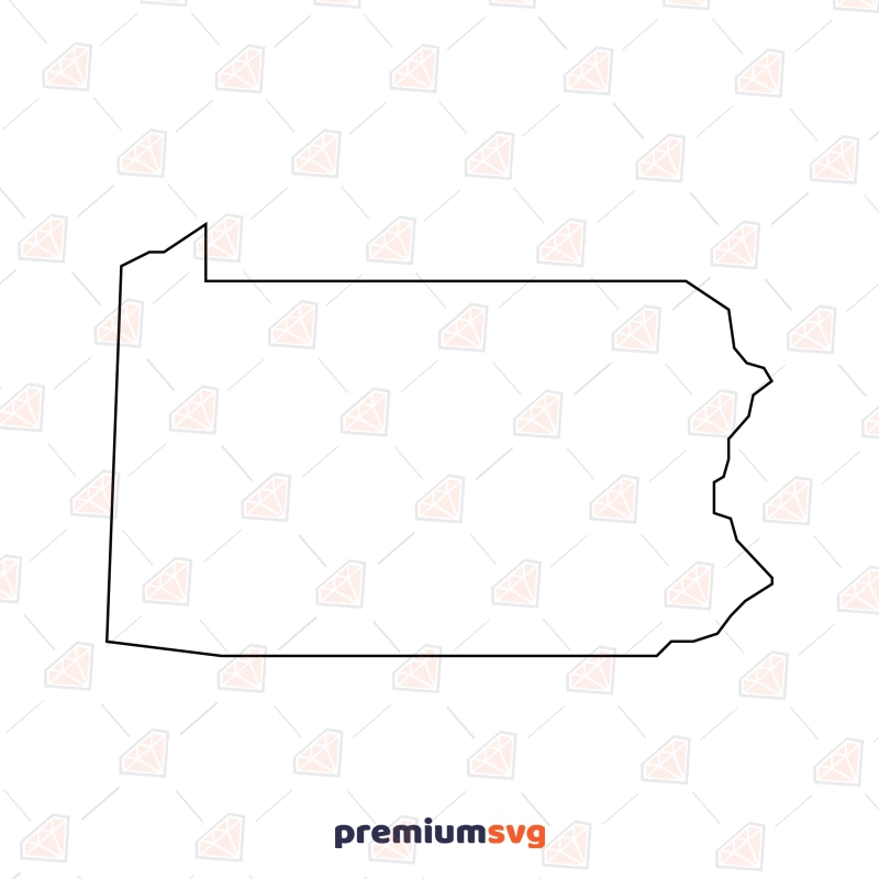Pennsylvania Outline SVG, Vector Map SVG USA SVG Svg