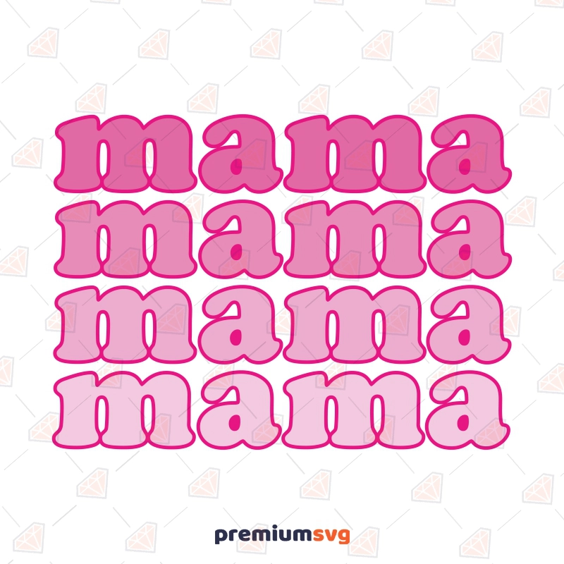 Pink Mama Retro SVG, Mama SVG Instant Download Valentine's Day SVG Svg