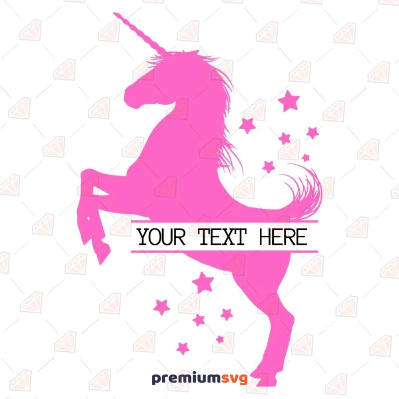 Pink Unicorn Monogram SVG, Unicorn Monogram Instant Download Cartoons Svg