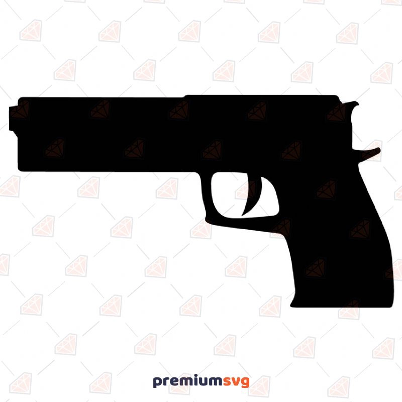 Pistol Gun Silhouette SVG, Pistol SVG Vector Vector Objects Svg