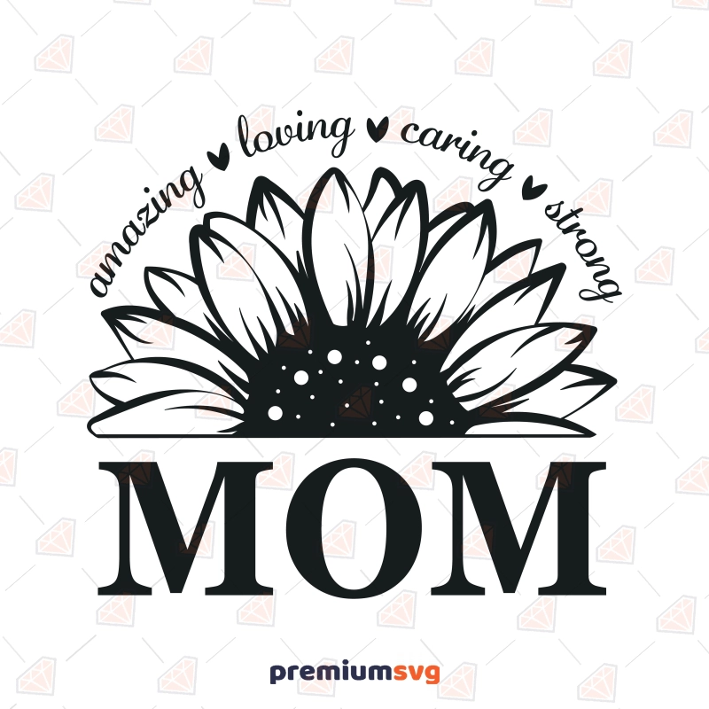 Plant Mom Sunflower SVG, Instant Download Mother's Day SVG Svg