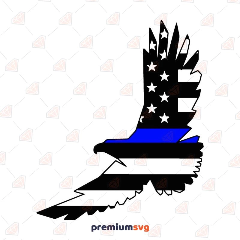 Thin Blue Line Police Eagle SVG Police SVG Svg